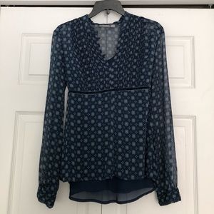 Dark Blue Apt 9 Sheer Tunic Top with Tank Top Sz S
